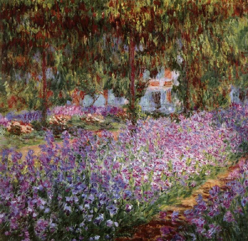 Claude Monet Iris Bed in Monet-s Garden